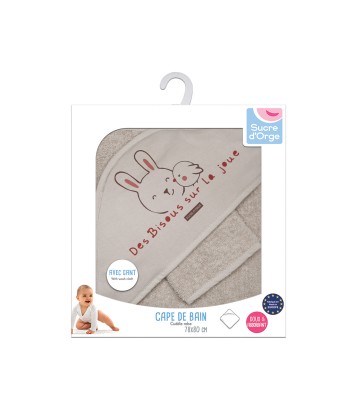 CAPE DE BAIN AVEC GANT SABRINO Sucre Orge