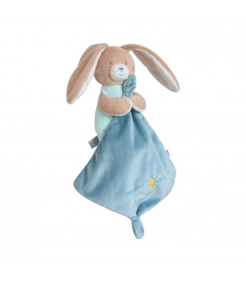 DOUDOU MOUCHOIR XL LAPIN VELOURS DOUX Sucre Orge