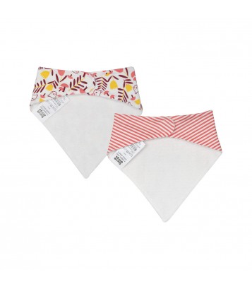 LOT DE 2 BAVOIRS BANDANAS ILOUANE MAILLE Sucre Orge