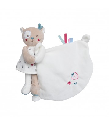 DOUDOU MOUCHOIR XL CHAT VELOURS DOUX Sucre Orge