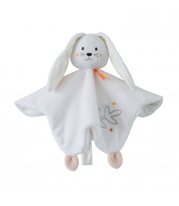 DOUDOU SOUPLE XL LAPIN ACCROCHE TETINE Sucre Orge