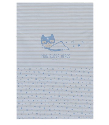 HOUSSE DE COUETTE BEBE BLEUE Sucre Orge