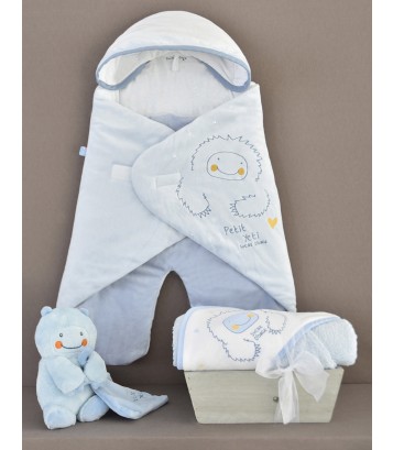 DOUDOU MOUCHOIR PETIT YETI Sucre Orge