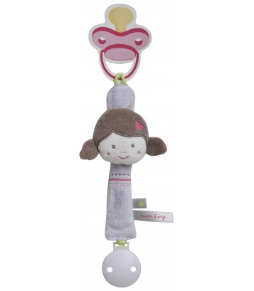 ATTACHE TETINE PETITE FILLE GRISE Sucre Orge