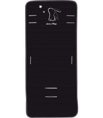 MATELAS DE POUSSETTE UNI NOIR Sucre Orge
