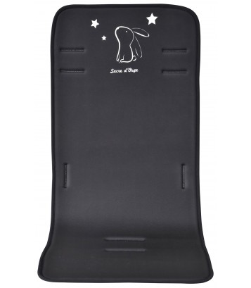 MATELAS DE POUSSETTE UNI NOIR Sucre Orge
