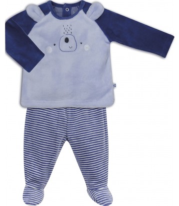 PYJAMA BEBE 2 PIECES BLEU Sucre Orge