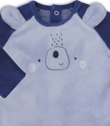 PYJAMA BEBE 2 PIECES BLEU Sucre Orge