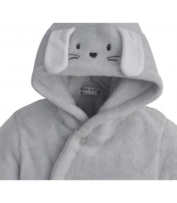 Robe De Chambre Bebe Grise Lapin Les Naturels Vetement Bebe Bebe Sucre D Orge