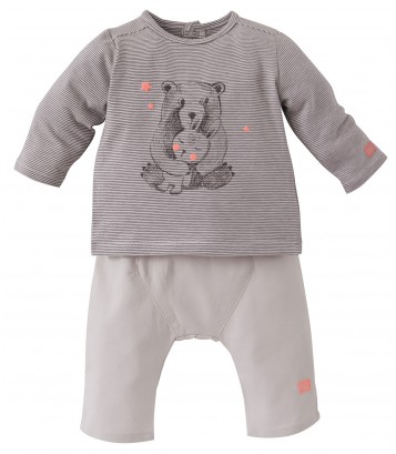 ENSEMBLE BÉBÉ GARÇON T SHIRT + PANTALON SUCRE D'ORGE