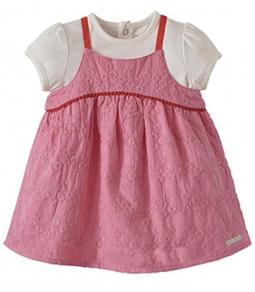 ROBE BEBE FILLE ROSE + TEE SHIRT Sucre Orge