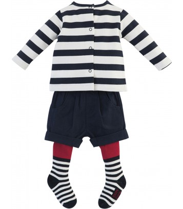 ENSEMBLE 3 PIECES SHORT MARINE/ROUGE Sucre Orge