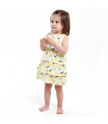 ROBE IMPRIMEE JAUNE Sucre d'orge