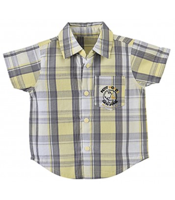 CHEMISE A CARREAUX JAUNE/GRIS Sucre Orge