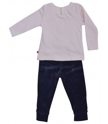 PYJAMA FILLE ANTHRACITE/ROSE  2/8 ANS Sucre Orge