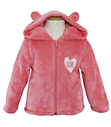 ROBE DE CHAMBRE FILLE ROSE COURTE Sucre Orge