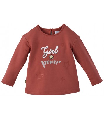 SWEAT SHIRT FILLE ROUGE "GIRL POWER" Sucre Orge