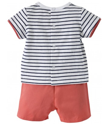 ENSEMBLE SHORT ET T-SHIRT RAYE BEBE Sucre Orge