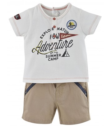 T SHIRT ET SHORT TOILE BEBE GARCON Sucre Orge