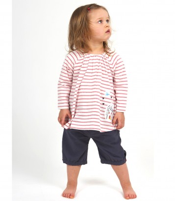 ENSEMBLE BEBE FILLE TUNIQUE ET PANTACOURT V tements 0 2ANS