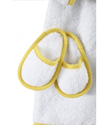 PEIGNOIR AVEC MULES BLANC Sucre Orge