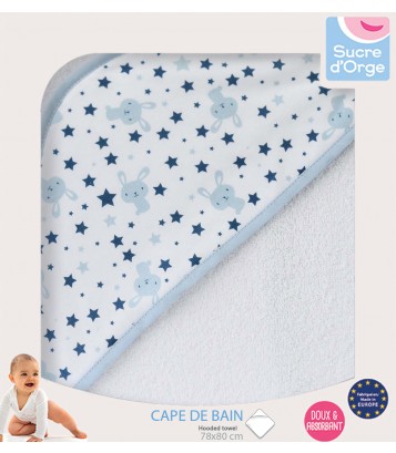 CAPE DE BAIN ETOILES ET LAPINS Sucre Orge