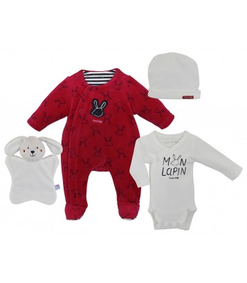 Set De Naissance Rouge Petit Bisou Les Rouges Vetement Bebe Bebe Sucre D Orge Set De Naissance Rouge Petit Bisou Les Rouges Vetement Bebe Bebe Sucre D Orge