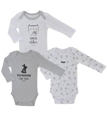 Bodies Bebe Mixte 3 24 Mois Les Gris Vetement Bebe Bebe Sucre D Orge