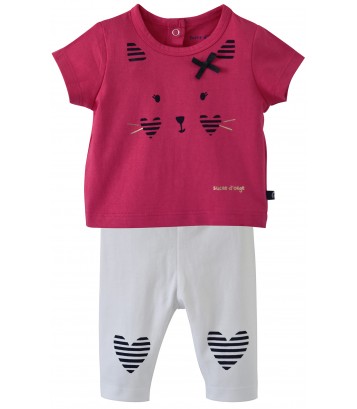 T SHIRT + LEGGING COURT 3/24 MOIS
