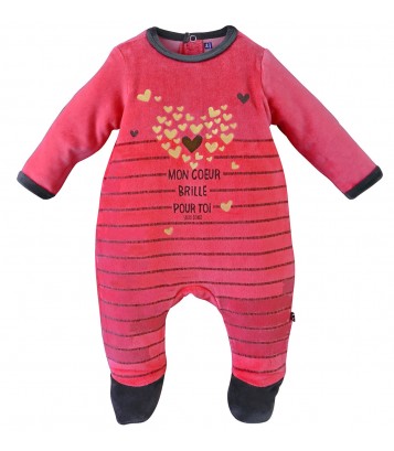 PYJAMA GRENOUILLERE BEBE FILLE BIANCA Sucre Orge