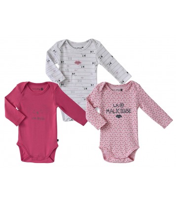 LOT DE 3 BODIES CLAIRE Sucre Orge