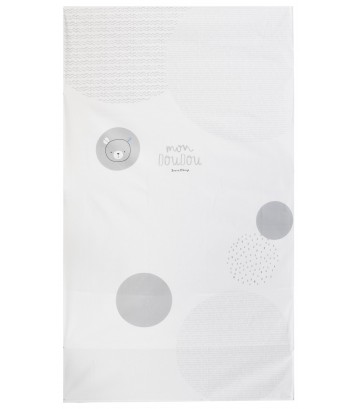 HOUSSE DE COUETTE BEBE GRISE 80 X 120 CM SUCRE D'ORGE