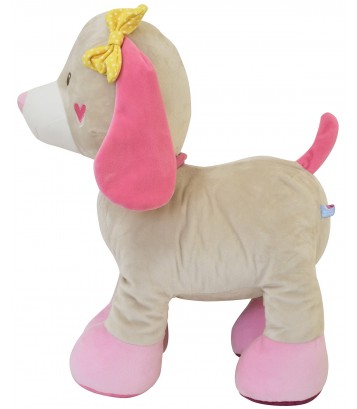 GRANDE PELUCHE RANGE PYJAMA CHIEN SUCRE D'ORGE