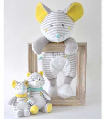 GRANDE PELUCHE RANGE PYJAMA SOURIS Sucre Orge