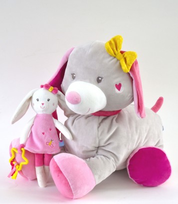 JOUET D'EVEIL LAPIN ROSE Sucre Orge