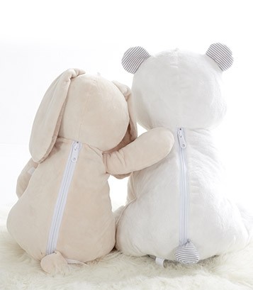 GRANDE PELUCHE RANGE PYJAMA LAPIN BEIGE Sucre Orge