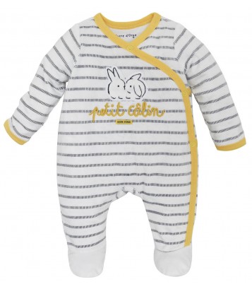 PYJAMA BEBE RAYE GRIS/ECRU Sucre Orge