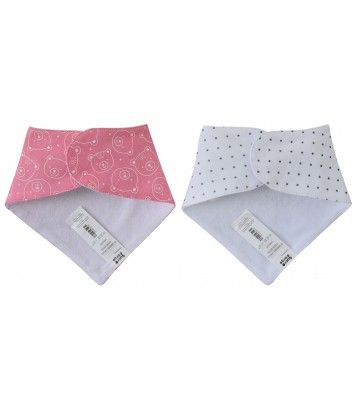 LOT DE 2 BAVOIRS BANDANA AMALIA Sucre Orge