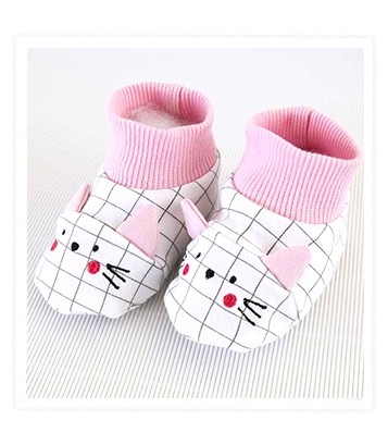 CHAUSSONS FILLE EN MOLLETON 0/6 MOIS Sucre Orge