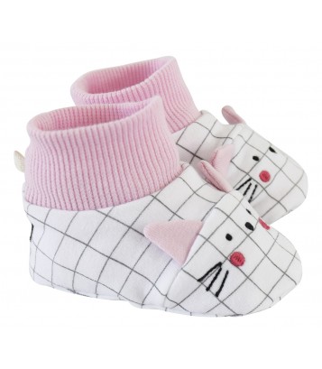 CHAUSSONS FILLE EN MOLLETON 0/6 MOIS Sucre Orge