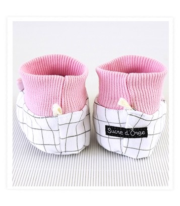 CHAUSSONS FILLE EN MOLLETON 0/6 MOIS Sucre Orge