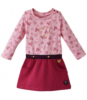 ROBE CŒURS BALBINA 3/10 ANS Sucre Orge