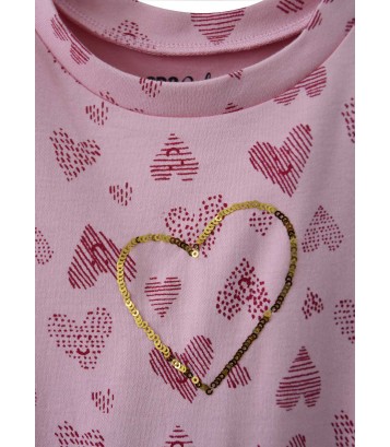 ROBE CŒURS BALBINA 3/10 ANS Sucre Orge