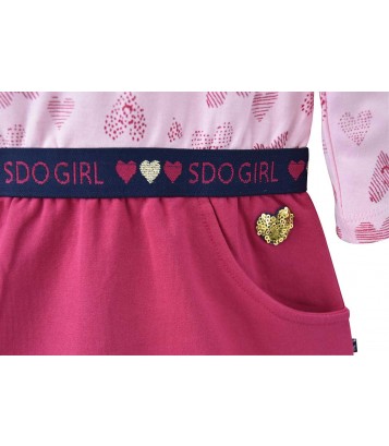 ROBE CŒURS BALBINA 3/10 ANS Sucre Orge