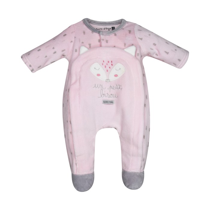 PYJAMA NAISSANCE FABIENNE VELOURS RASE Vêtements 0-8ans 0-2ANS