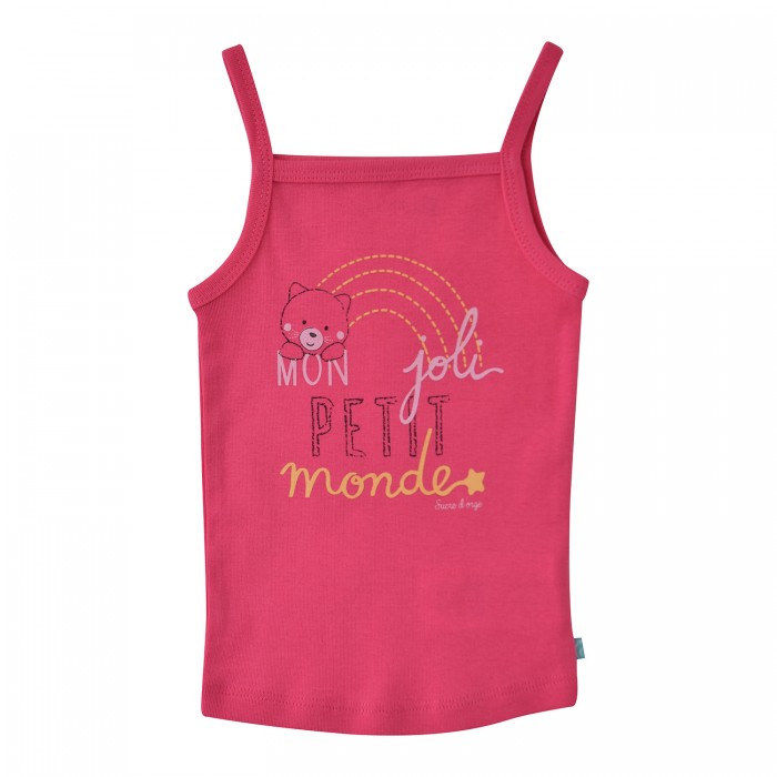 LOT DE 2 MAILLOTS DE CORPS FILLE ELONIE LE BIO V TEMENT B B