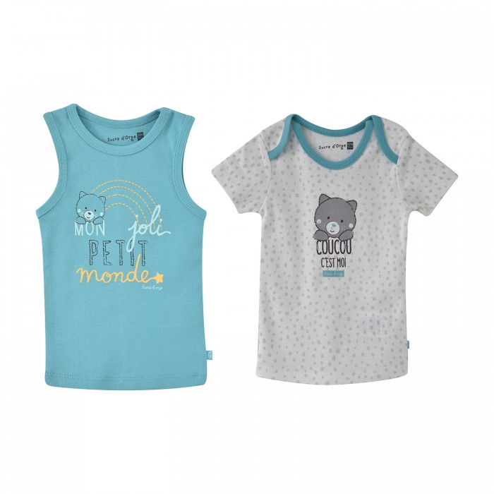 Lot de 2 dors-bien bébé fille en côte A019C00000