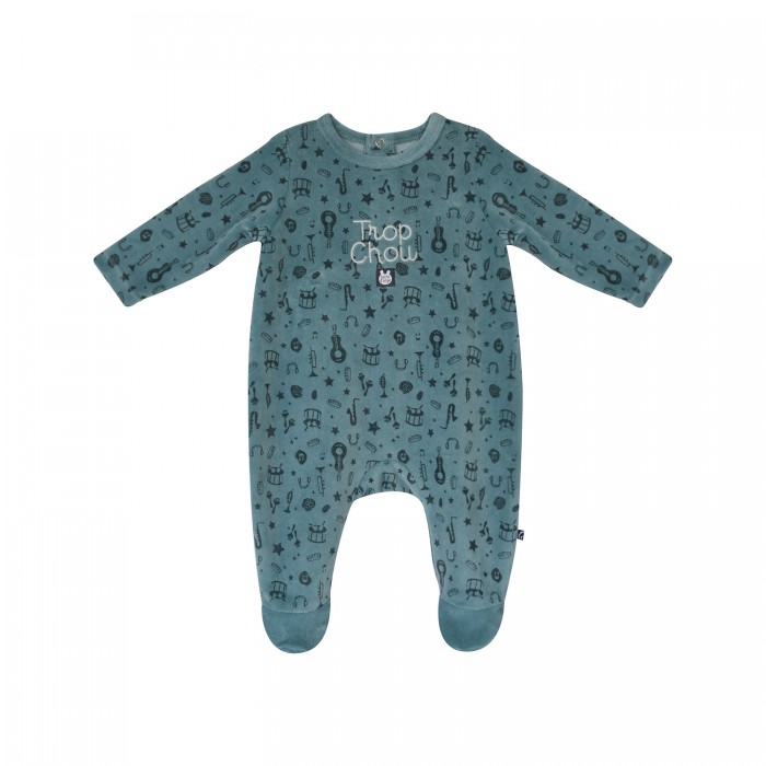 DORS BIEN MOISE VELOURS RASE PONT DOS Pyjamas dors bien grenouilleres VETEMENTS 0 2 ANS Bebe Sucre d Orge