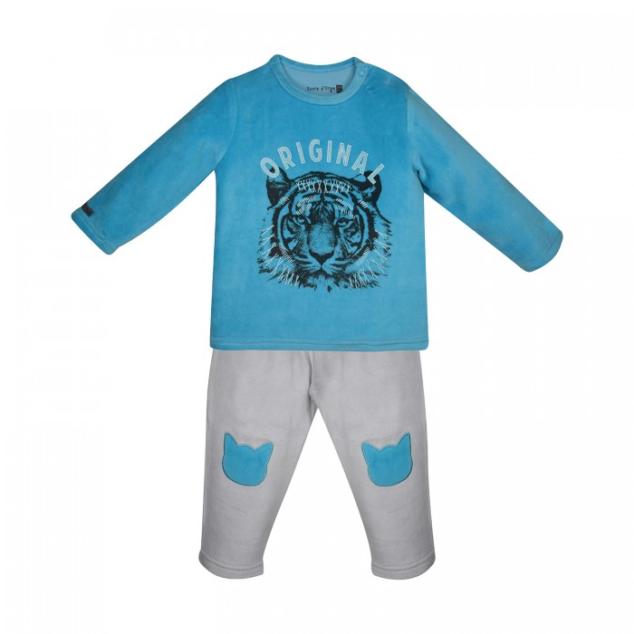 PYJAMA 2 PIECES FAON VELOURS RASE Pyjamas 2 pieces VETEMENTS 0 2 ANS Bebe Sucre d Orge