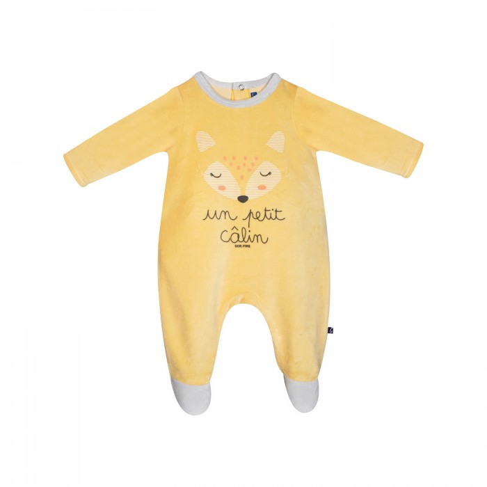 DORS BIEN IPPOLITE VELOURS RASE PONT DOS BEBE Pyjamas dors bien grenouilleres VETEMENTS 0 2 ANS Bebe Sucre d Orge